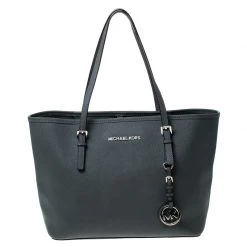 Michael Kors Dark Grey Leather Travel Tote For Women