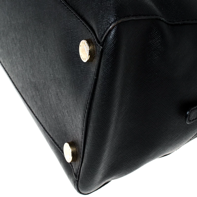 MICHAEL Michael Kors Black Leather Cindy Dome Satchel For Women - Image 12