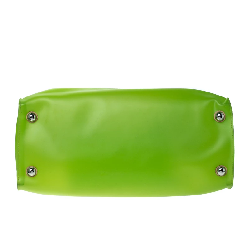 Michael Kors Neon Green PVC And Leather Frosted Hamilton Jelly Tote For Women - Image 6