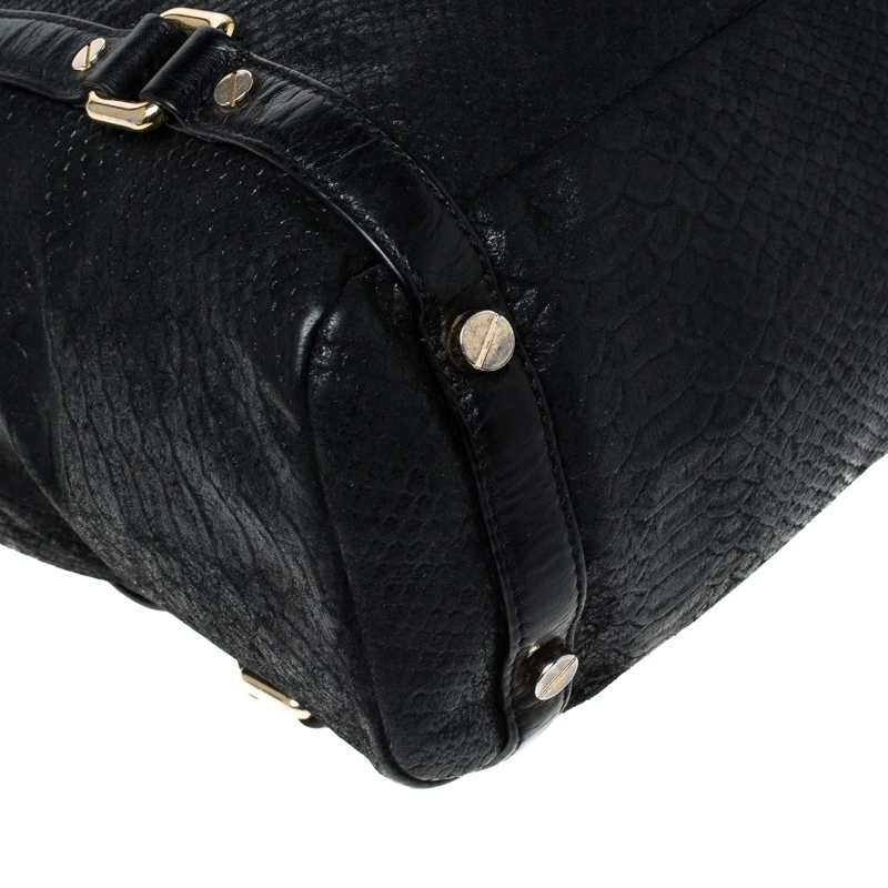 MICHAEL Michael Kors Black Python Embossed Leather Tote For Women - Image 10