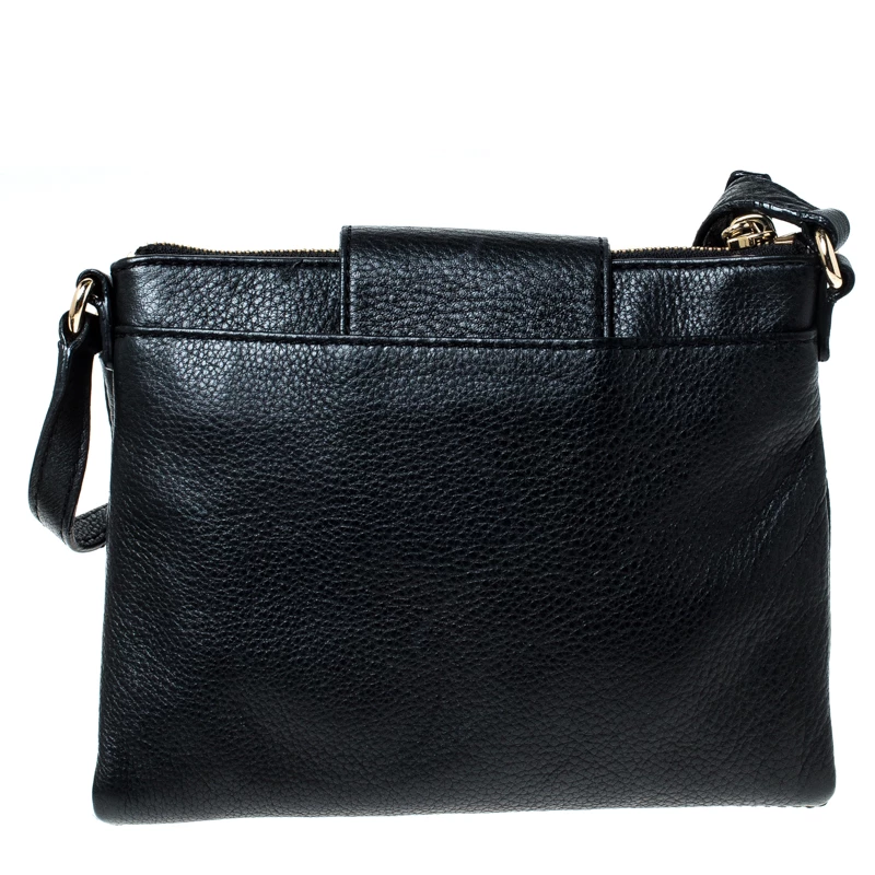 MICHAEL Michael Kors Black Leather Mini Crossbody Bag For Women - Image 4