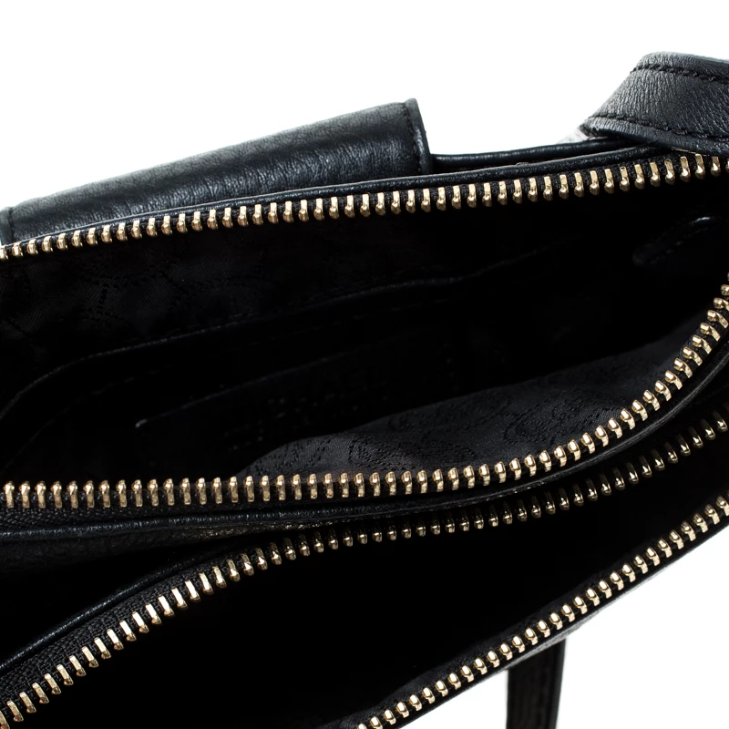 MICHAEL Michael Kors Black Leather Mini Crossbody Bag For Women - Image 7