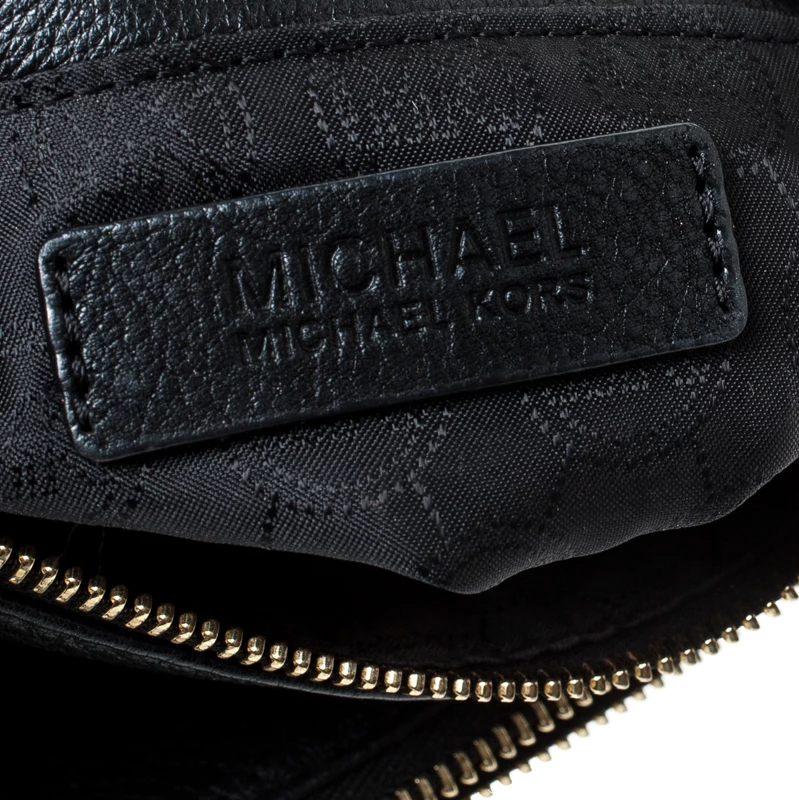 MICHAEL Michael Kors Black Leather Mini Crossbody Bag For Women - Image 8
