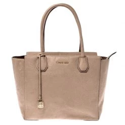 Michael Kors Beige Pebbled Leather Large Mercer Tote For Women