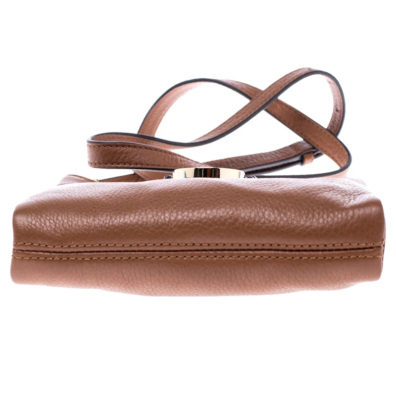 Michael Kors Tan Leather Crossbody Bag For Women - Image 6