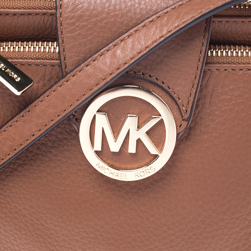 Michael Kors Tan Leather Crossbody Bag For Women - Image 5