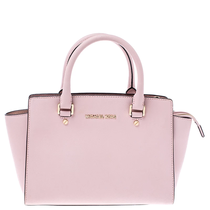 Michael Michael Kors Pink Saffiano Leather Selma Tote For Women