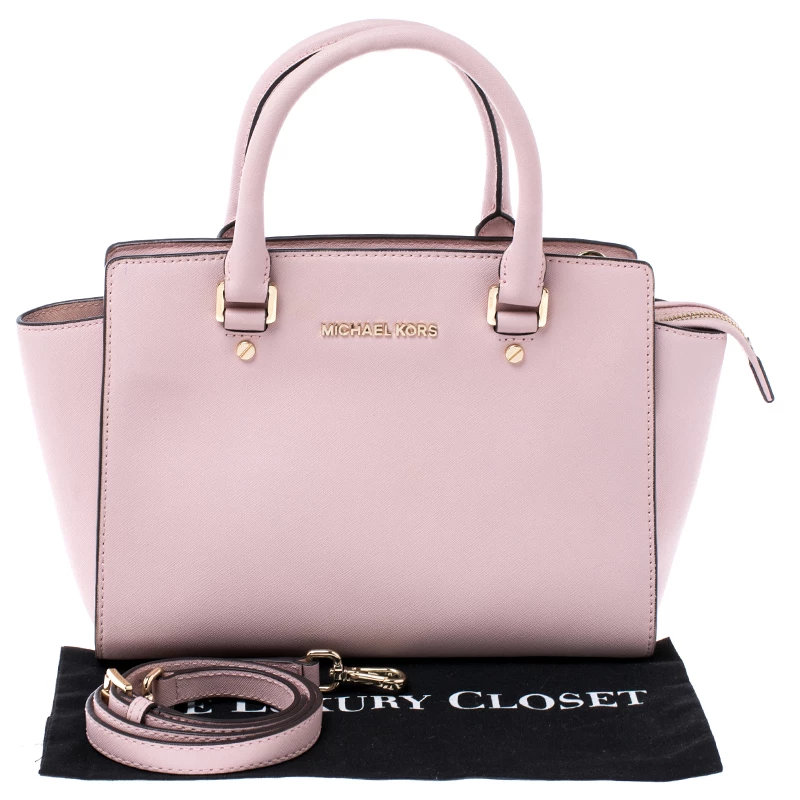 Michael Michael Kors Pink Saffiano Leather Selma Tote For Women - Image 9