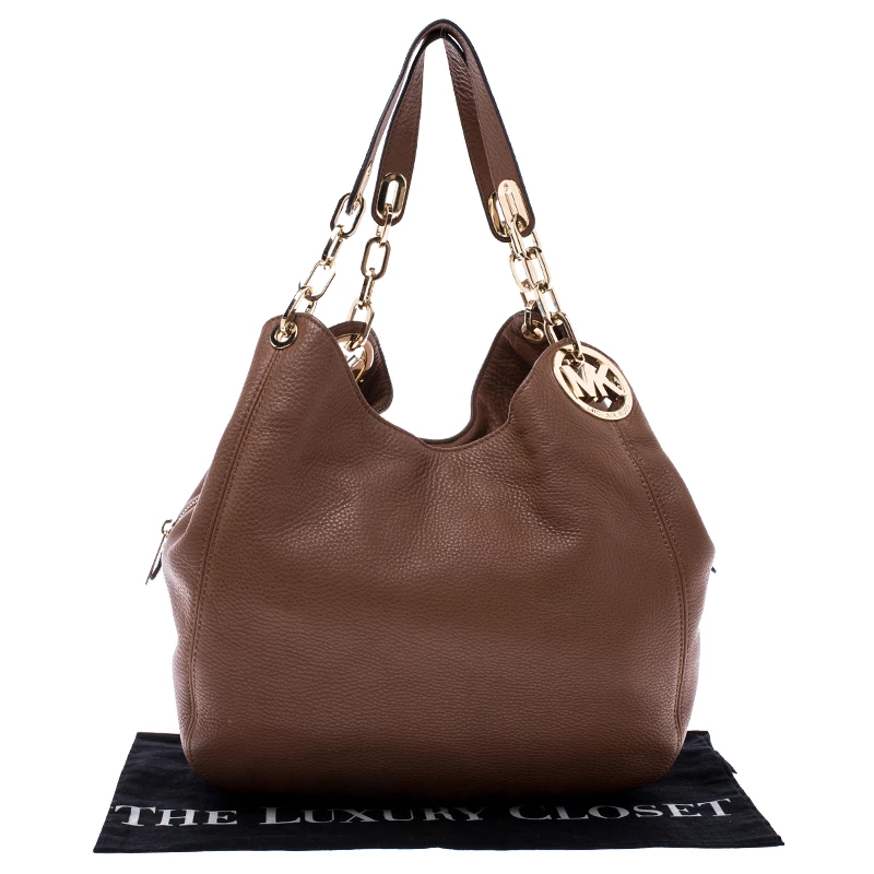 MICHAEL Michael Kors Brown Leather Fulton Shoulder Bag For Women - Image 10