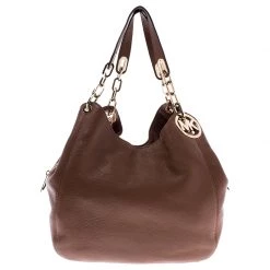 MICHAEL Michael Kors Brown Leather Fulton Shoulder Bag For Women