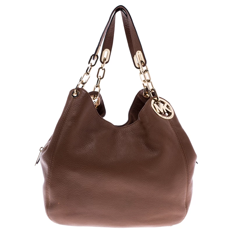 MICHAEL Michael Kors Brown Leather Fulton Shoulder Bag For Women