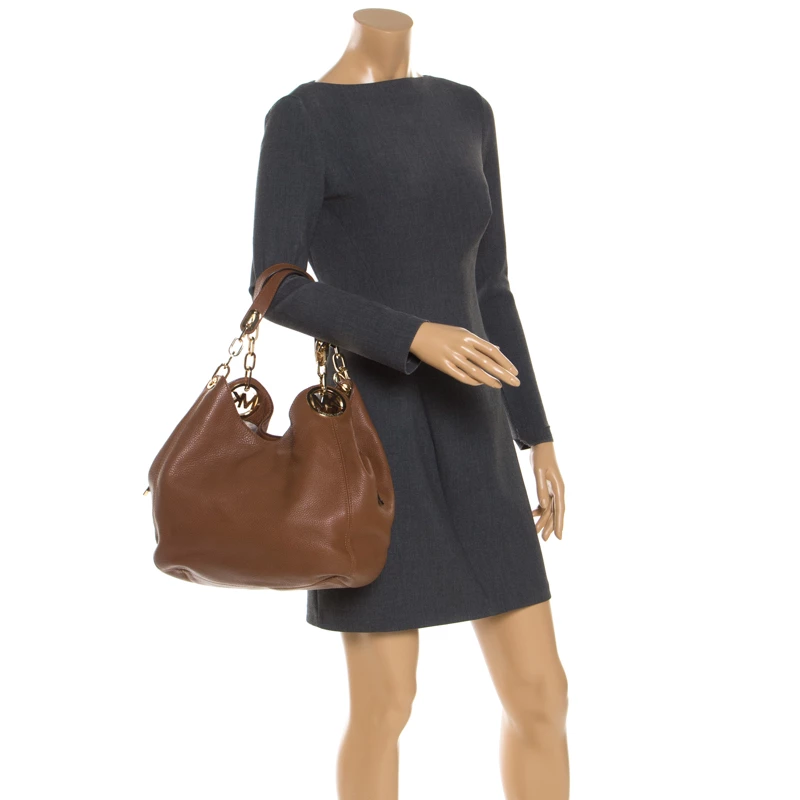 MICHAEL Michael Kors Brown Leather Fulton Shoulder Bag For Women - Image 2