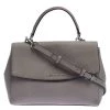 Michael Kors Grey Leather Ava Top Handle Bag For Women