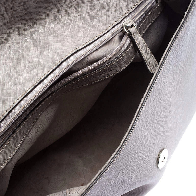 Michael Kors Grey Leather Ava Top Handle Bag For Women - Image 7