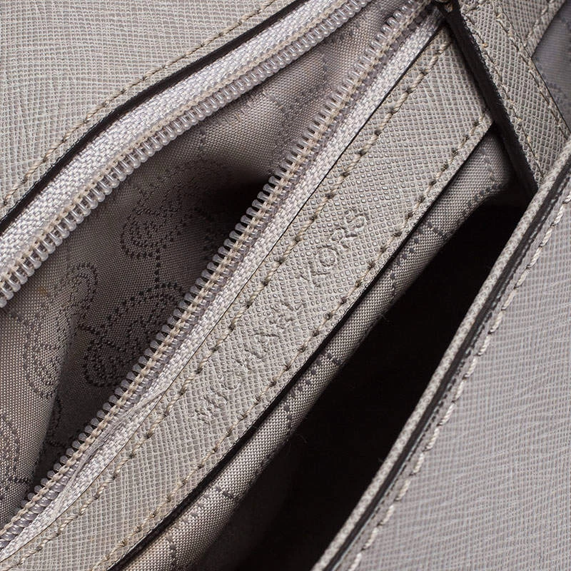 Michael Kors Grey Leather Ava Top Handle Bag For Women - Image 8