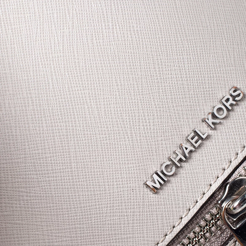 Michael Kors Grey Leather Rhea Backpack For Women - Image 5