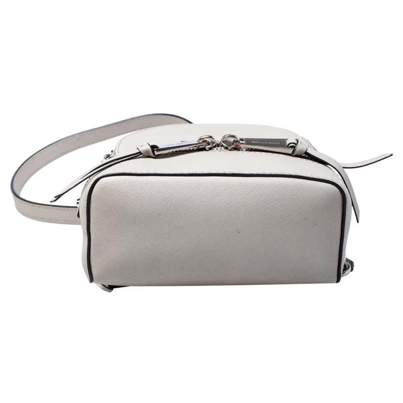 Michael Kors Grey Leather Rhea Backpack For Women - Image 6