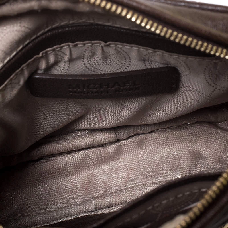 Michael Kors Leopard Print Calf Hair Ginny Camera Crossbody For Women - Image 7