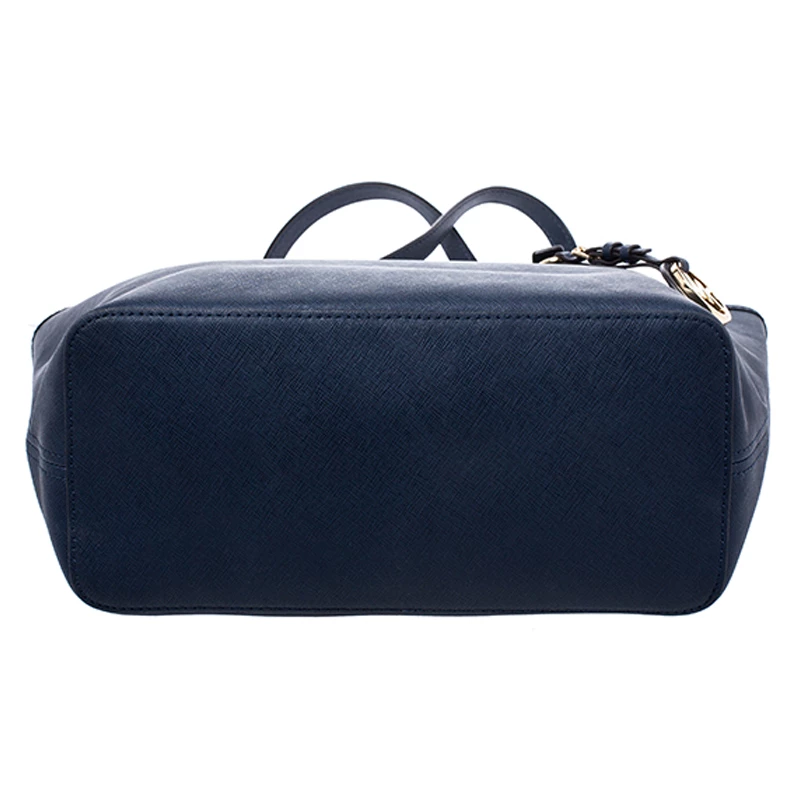 Michael Kors Navy Blue Saffiano Leather Small Jet Set Travel Tote For Women - Image 6