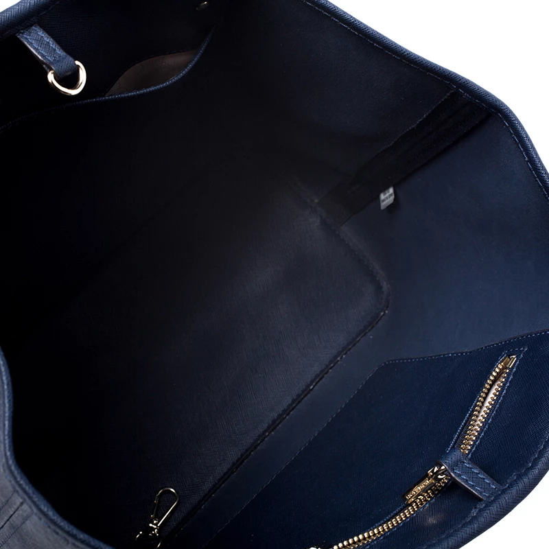 Michael Kors Navy Blue Saffiano Leather Small Jet Set Travel Tote For Women - Image 7