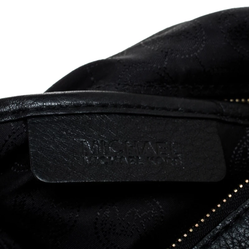 Michael Kors Black Leather Bedford Tassel Shoulder Bag For Women - Image 9