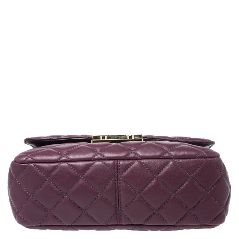 Michael Kors Burgundy Quilted Leather Sloan Chain Shoulder Bag For Women - Image 6