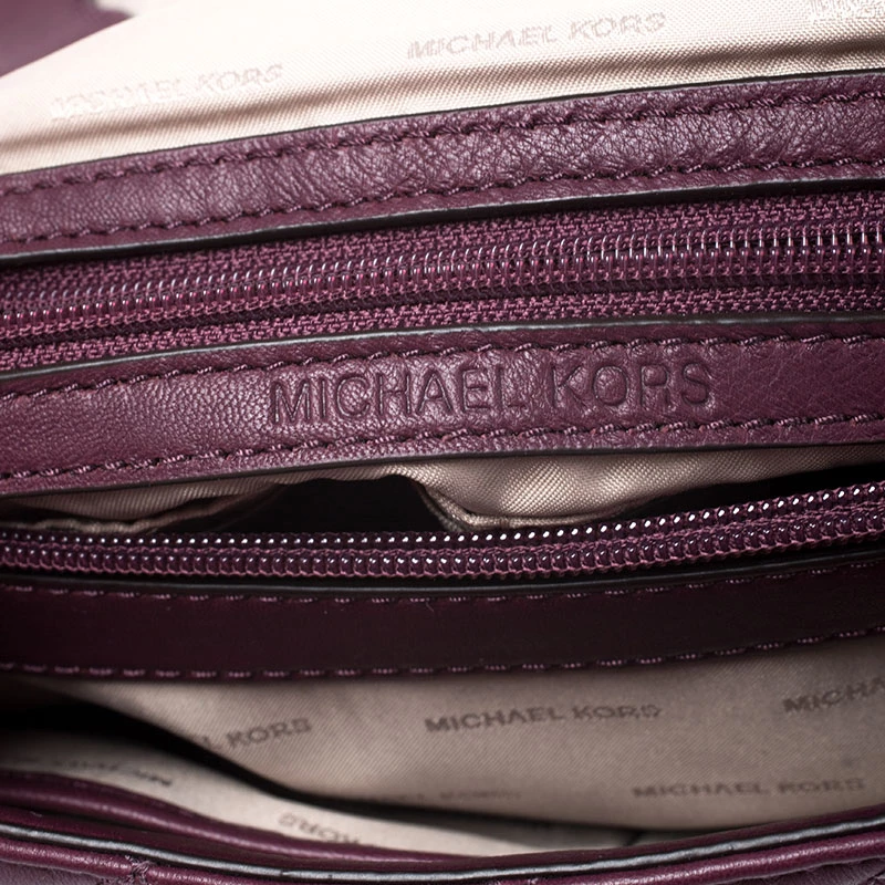 Michael Kors Burgundy Quilted Leather Sloan Chain Shoulder Bag For Women - Image 8