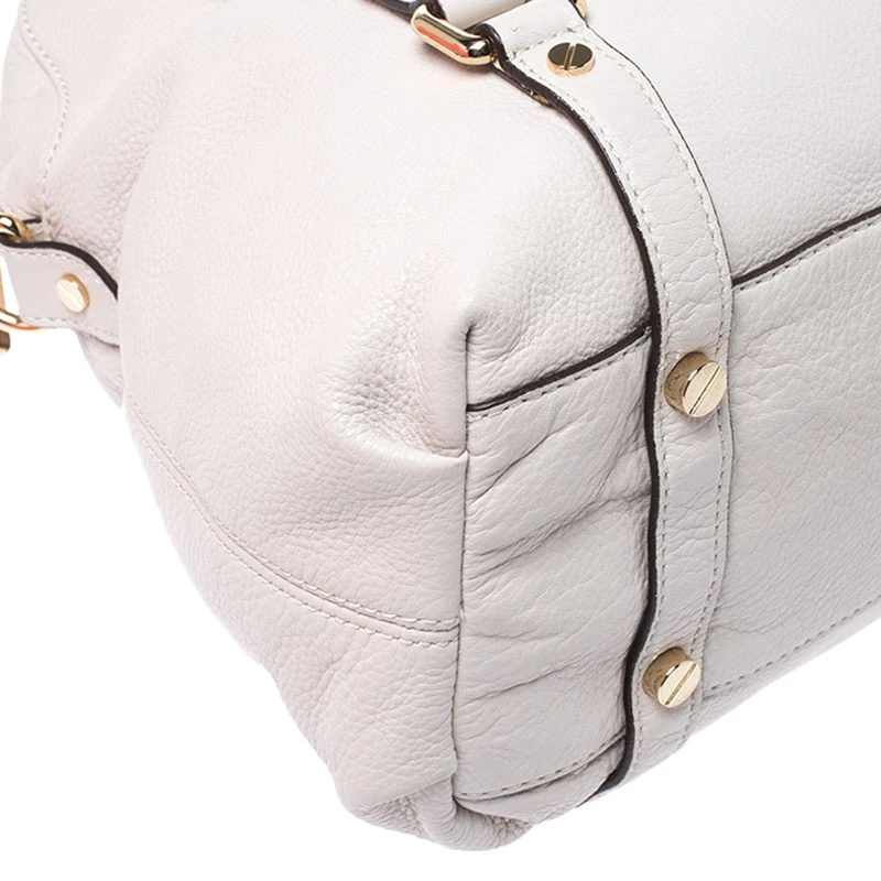 MICHAEL Michael Kors Cream Leather Bedford Satchel For Women - Image 10