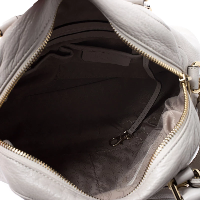 MICHAEL Michael Kors Cream Leather Bedford Satchel For Women - Image 7