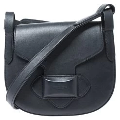Michael Kors Black Leather Daria Crossbody Bag For Women