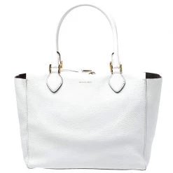 Michael Kors White Soft Leather Large Miranda Tote For Women