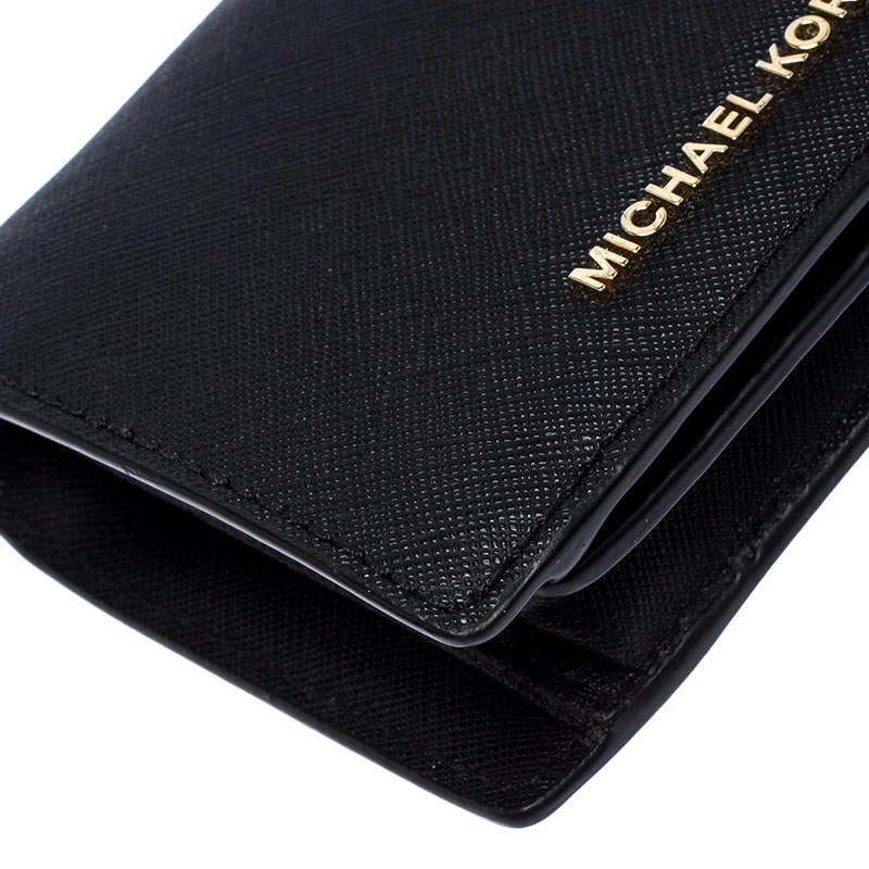 Michael Kors Black Leather Carryall Card Case Wallet For Women - Image 11