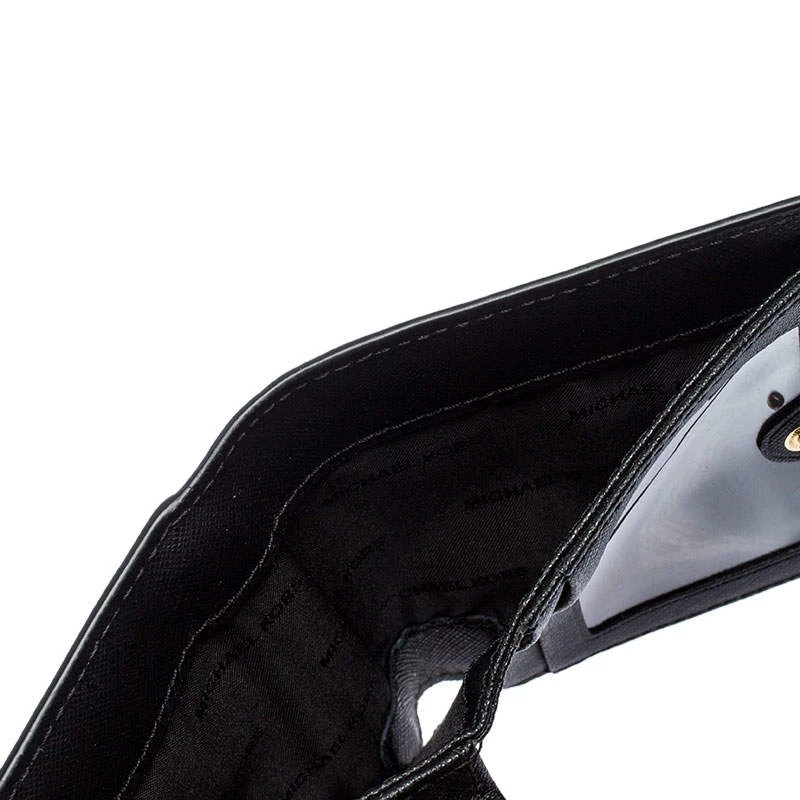 Michael Kors Black Leather Carryall Card Case Wallet For Women - Image 7