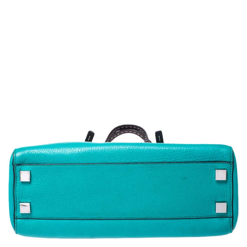 Michael Kors Green Leather Ultra Stitch Handle Tote For Women - Image 6