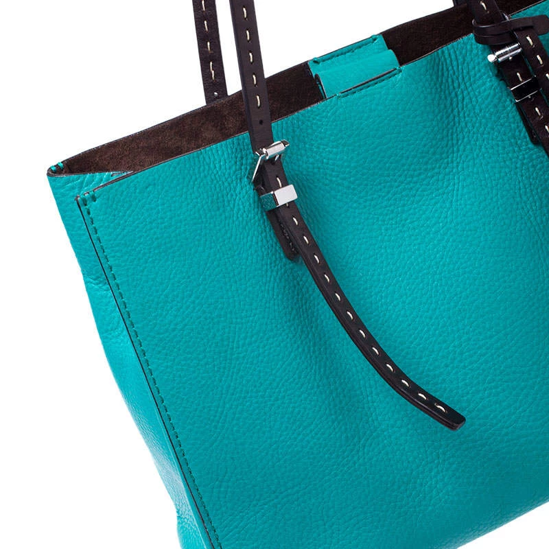 Michael Kors Green Leather Ultra Stitch Handle Tote For Women - Image 5