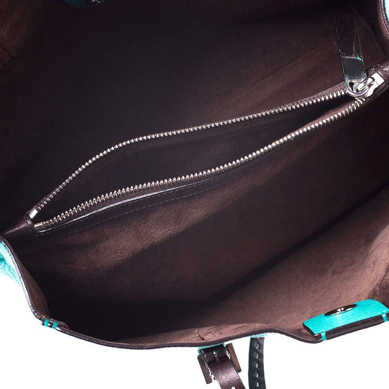 Michael Kors Green Leather Ultra Stitch Handle Tote For Women - Image 7