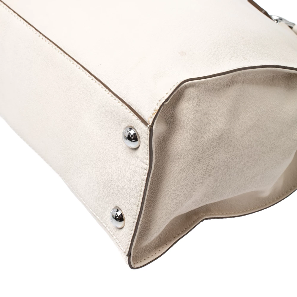 Michael Michael Kors Cream Leather Hamilton Tote For Women - Image 10