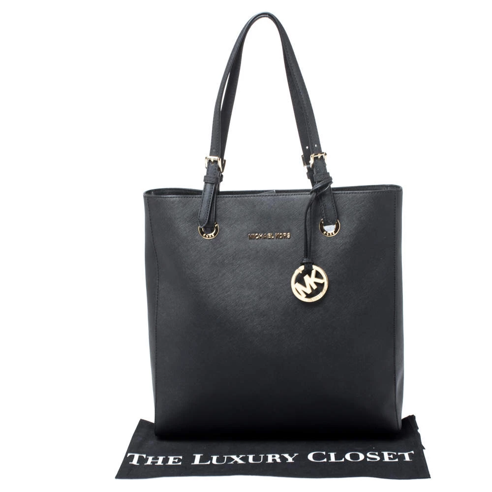 MICHAEL Michael Kors Black Leather Jet Set Tote For Women - Image 8