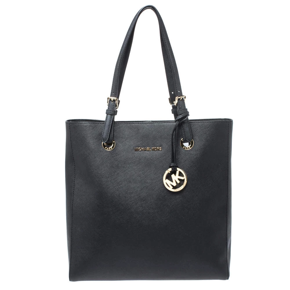 MICHAEL Michael Kors Black Leather Jet Set Tote For Women