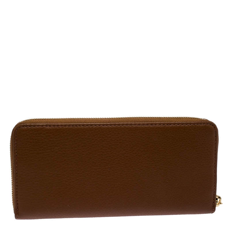 Michael Kors Brown Leather Bedford Continental Wallet For Women - Image 4