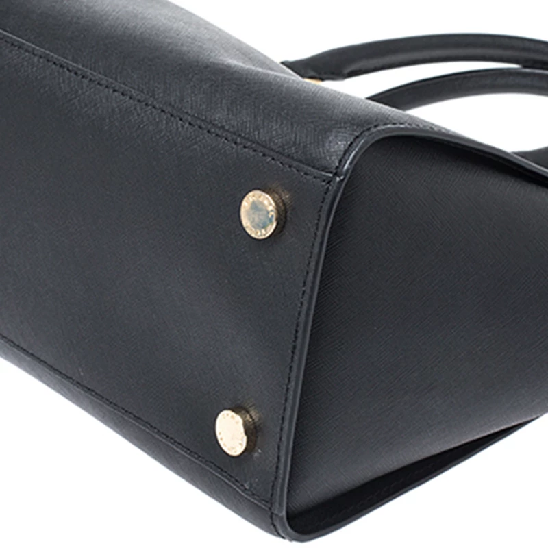 MICHAEL Michael Kors Black Leather Selma Satchel For Women - Image 12