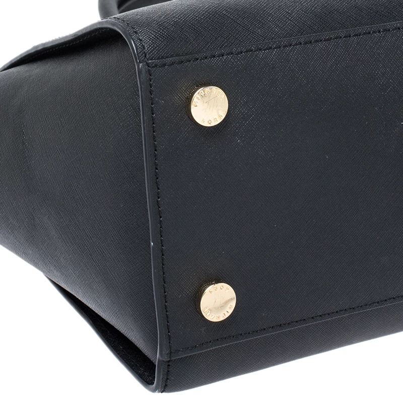 MICHAEL Michael Kors Black Leather Selma Satchel For Women - Image 11