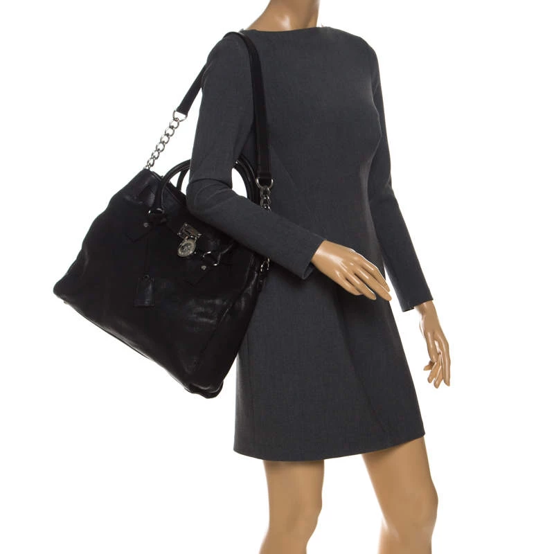 MICHAEL Michael Kors Black Leather Hamilton Tote For Women - Image 2