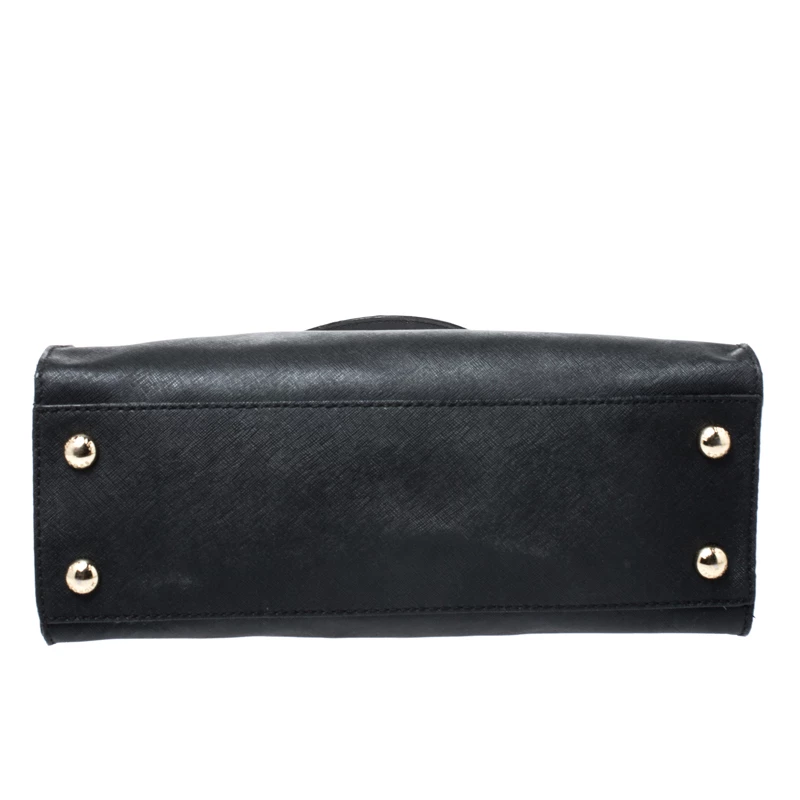 Michael Kors MICHAEL Micheal Kors Black Leather East/West Hamilton Tote For Women - Image 6