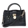 Michael Kors MICHAEL Micheal Kors Black Leather East/West Hamilton Tote For Women