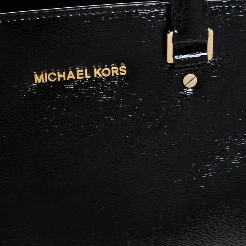 MICHAEL Michael Kors Black Patent Leather Selma Tote For Women - Image 5