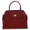 Michael Kors Red Croc Embossed Leather Gia Satchel For Women