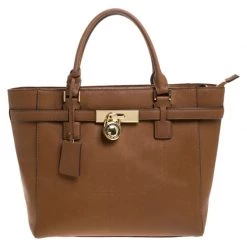 MICHAEL Michael Kors Brown Leather Medium Hamilton Tote For Women