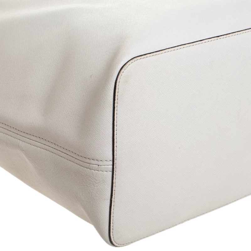 Michael Kors Cream Leather Jet Set Travel Tote For Women - Image 13