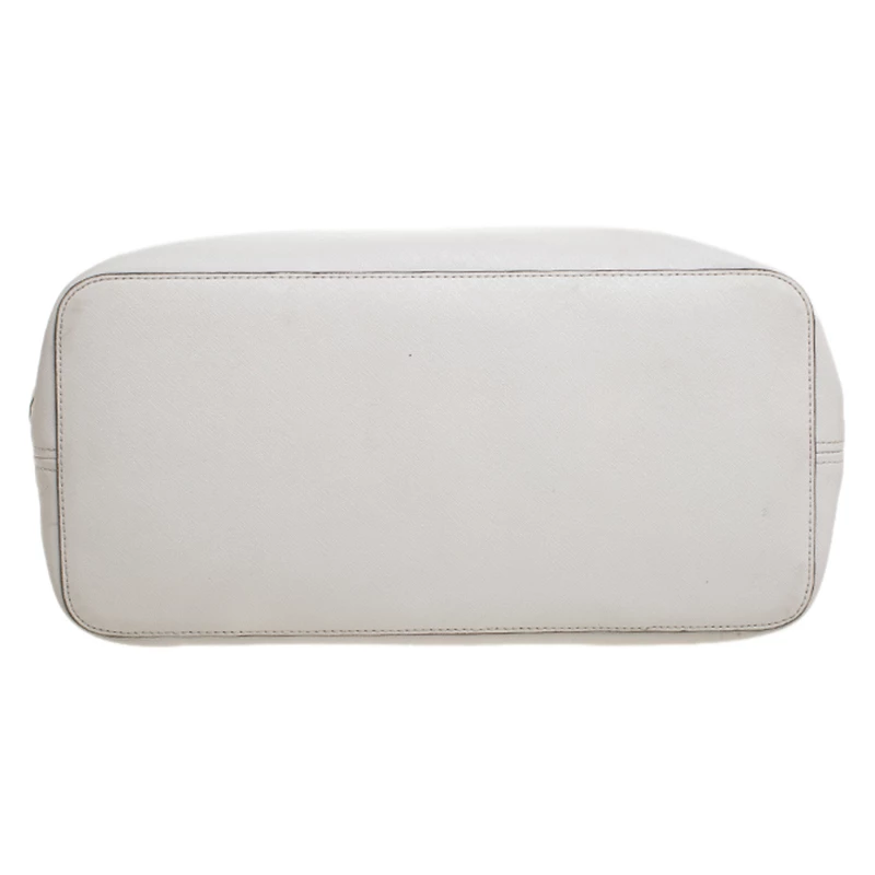 Michael Kors Cream Leather Jet Set Travel Tote For Women - Image 7